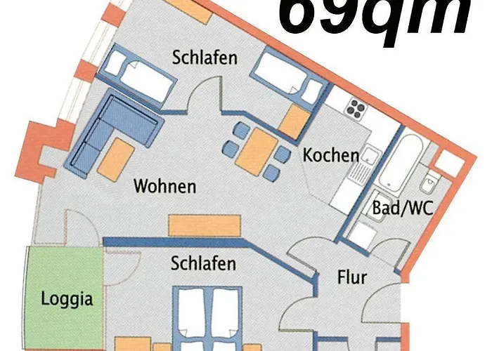 Strandhaus-nordseebrandung-fewo-a3-3 Apartmán Cuxhaven